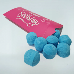 Cadeau verjaardag met 8 bruisballen Cadeau verjaardag met 8 bruisballen